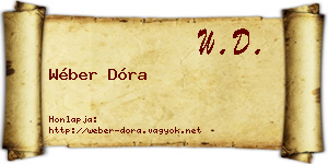 Wéber Dóra névjegykártya