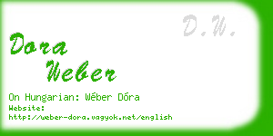 dora weber business card
