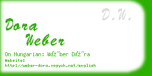 dora weber business card